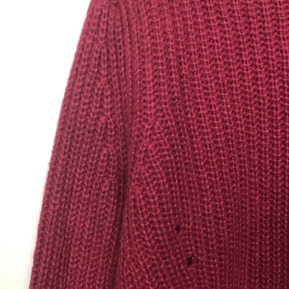 Etam Knit Sweater France Oversize Plum Mohair, Size Medium - Picture 7 of 8